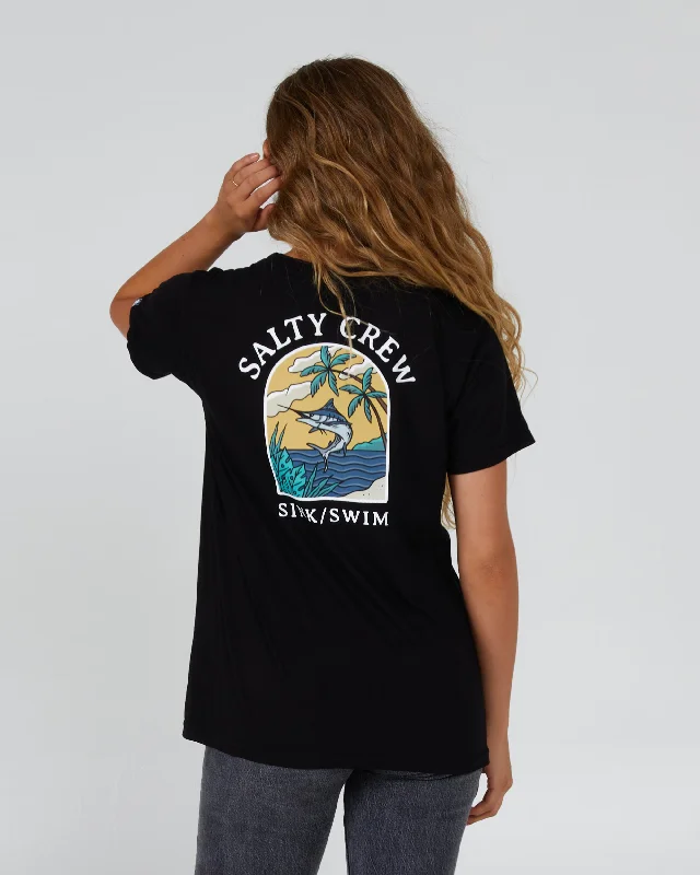 Sail Away Boyfriend Tee - Black