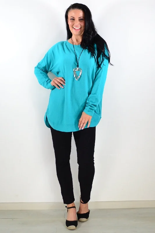 Aqua Winter Warm Tunic Top