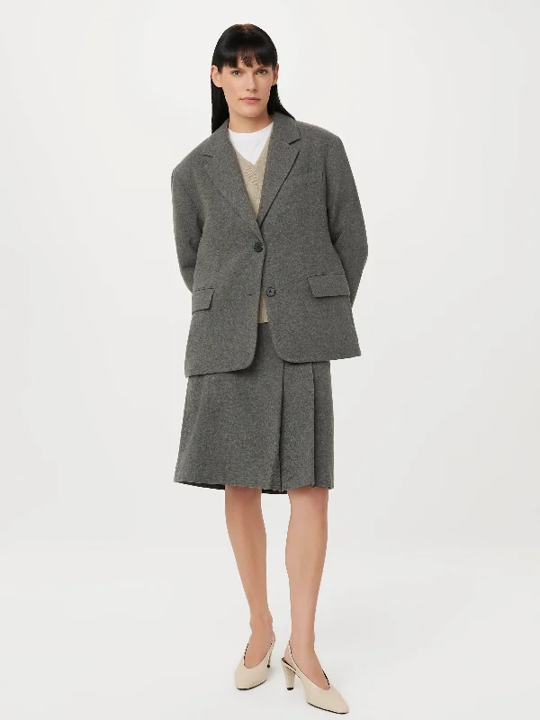 BlazerpassThe Loose Recycled Wool Blazer in Grey Black