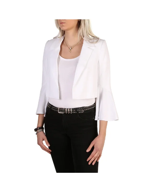 BlazerfashionGuess Women's Bell Sleeve Cropped Blazer White