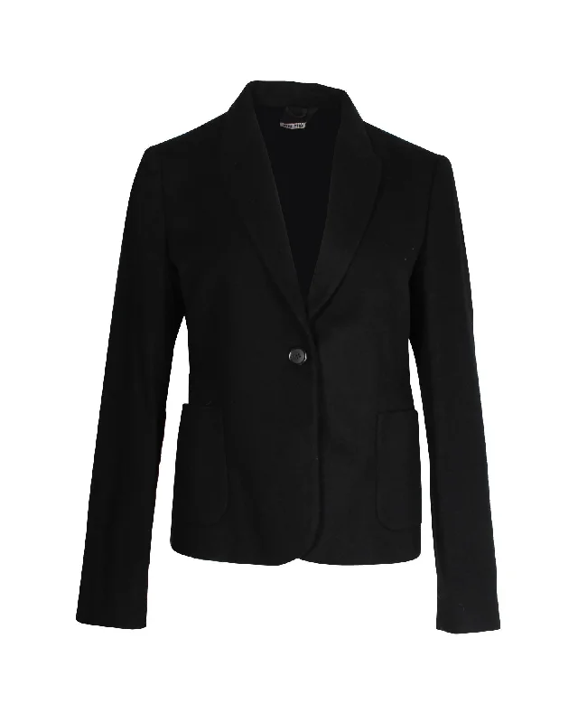 BlazerluxurySophisticated Black Wool Blazer